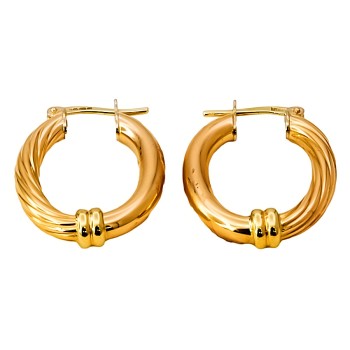 9ct Gold Hollow Hoop Earrings